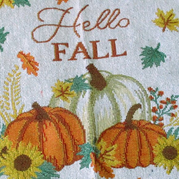 Hello Fall Cotton Polyester Pumpkin Sunflower Placemats Set Of 5  BDB - Picture 3 of 3